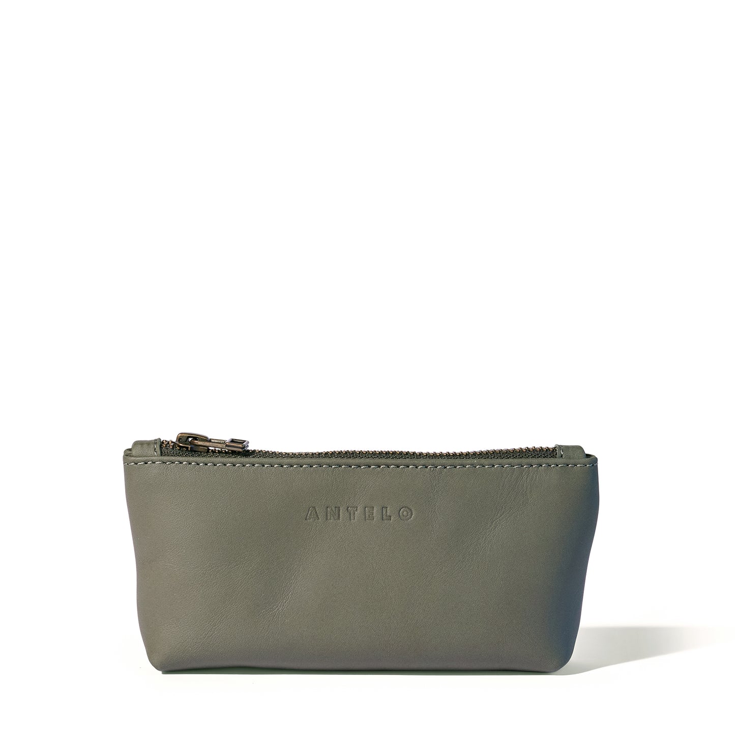 Sofia leather zip pouch
