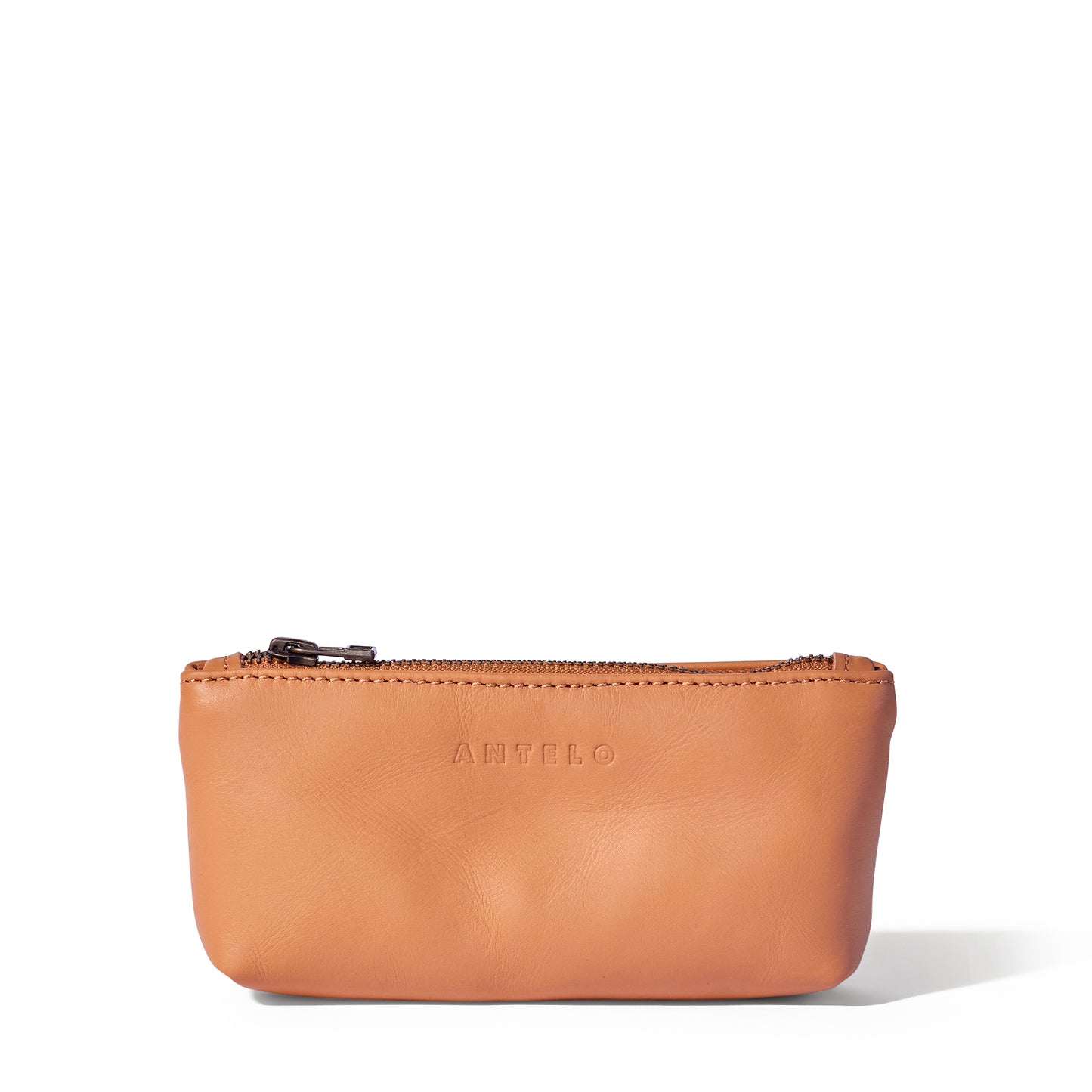 Sofia leather zip pouch
