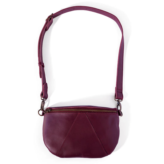Ruby Classic leather adjustable moon-bag crossbody - SALE