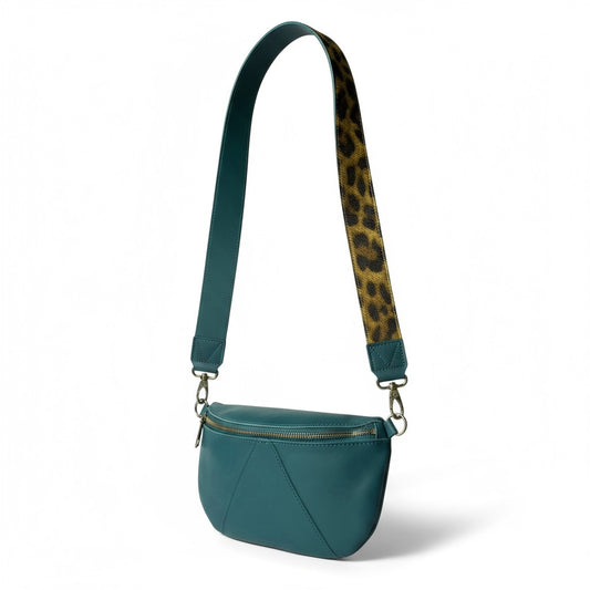 Ruby Eclipse leather crossbody with Wild leather strap