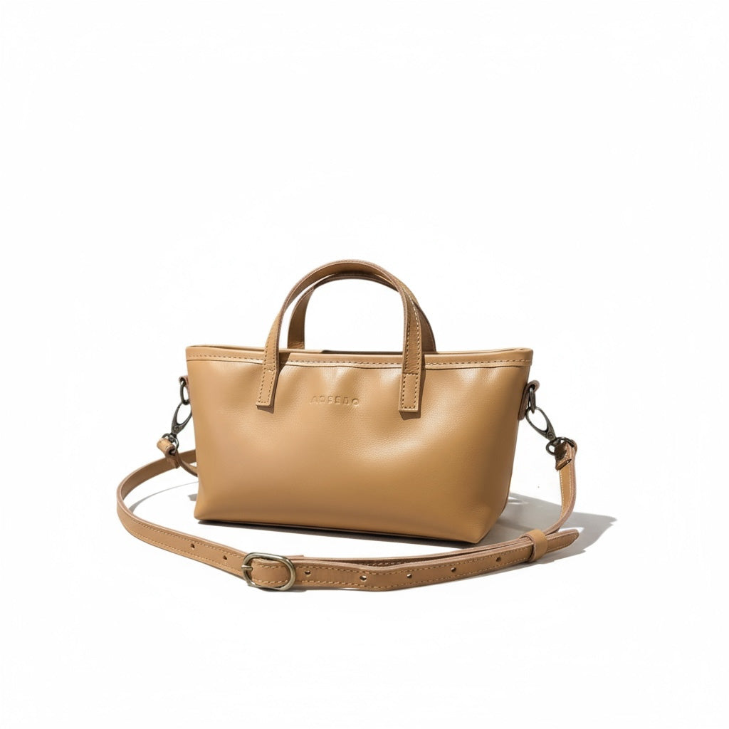 Zeta Mini leather crossbody tote