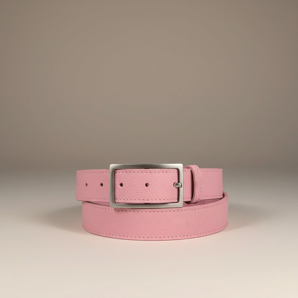 Boxy Big Sis Leather Boyfriend Jeans Belt - Antique Nickel