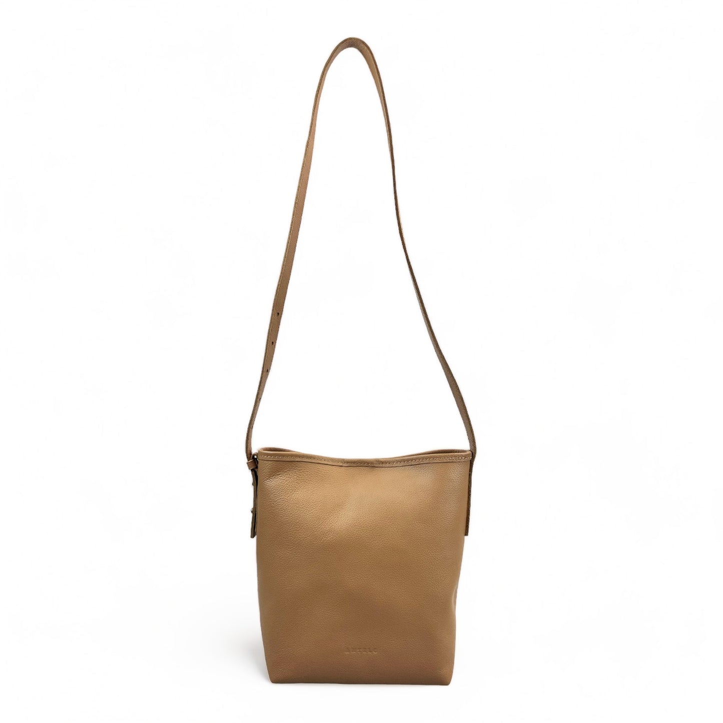 Dune Leather Crossbody Bucket Bag