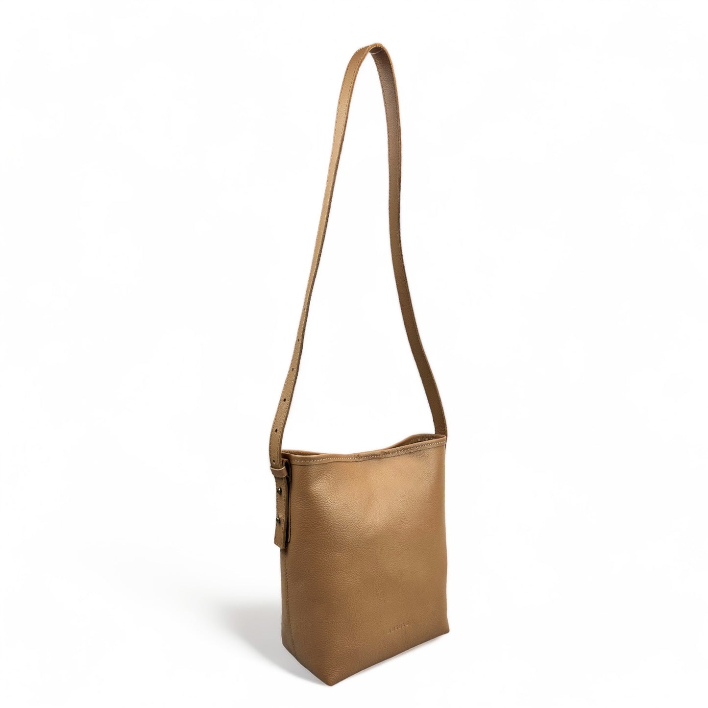 Dune Leather Crossbody Bucket Bag