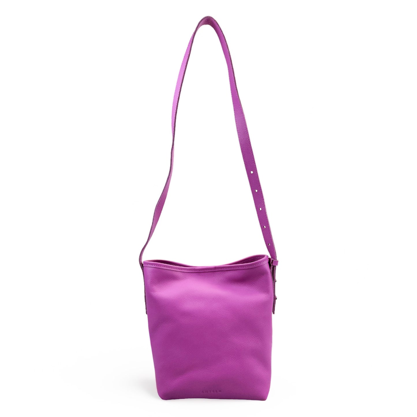 Dune Leather Crossbody Bucket Bag