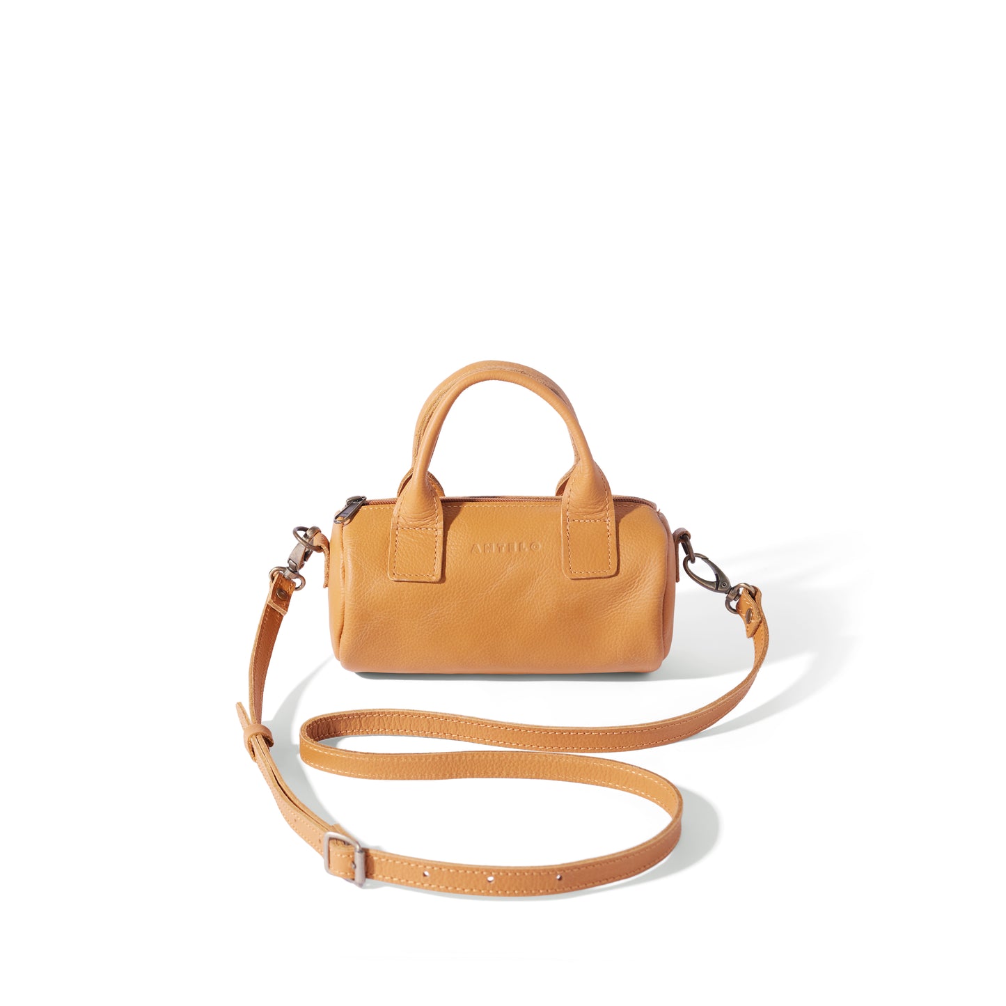 Indo leather mini barrel crossbody - CLEARANCE