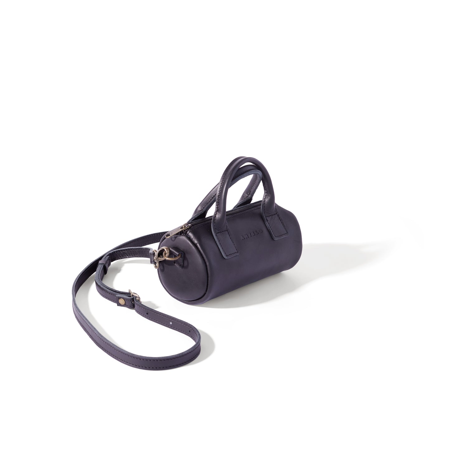 Indo leather mini barrel crossbody