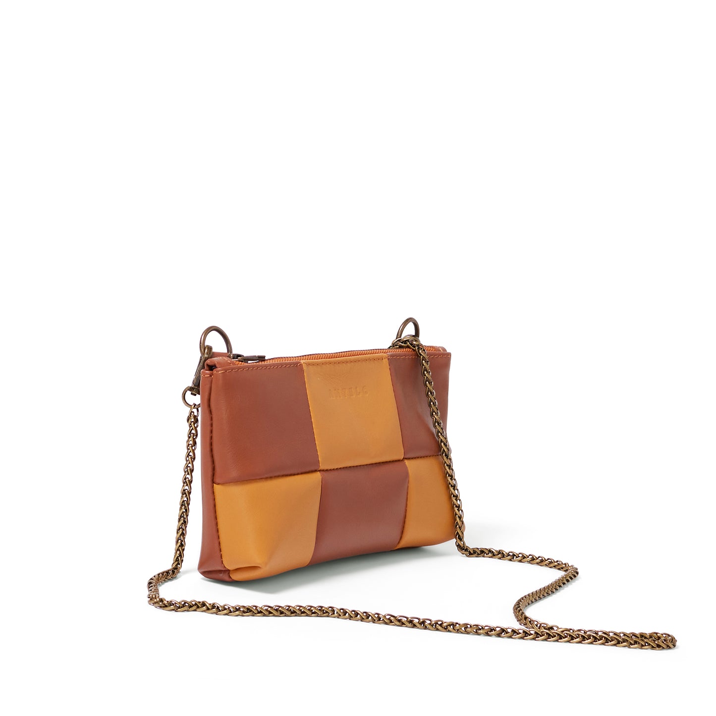 Anouk Checkered Leather Crossbody Clutch - CLEARANCE