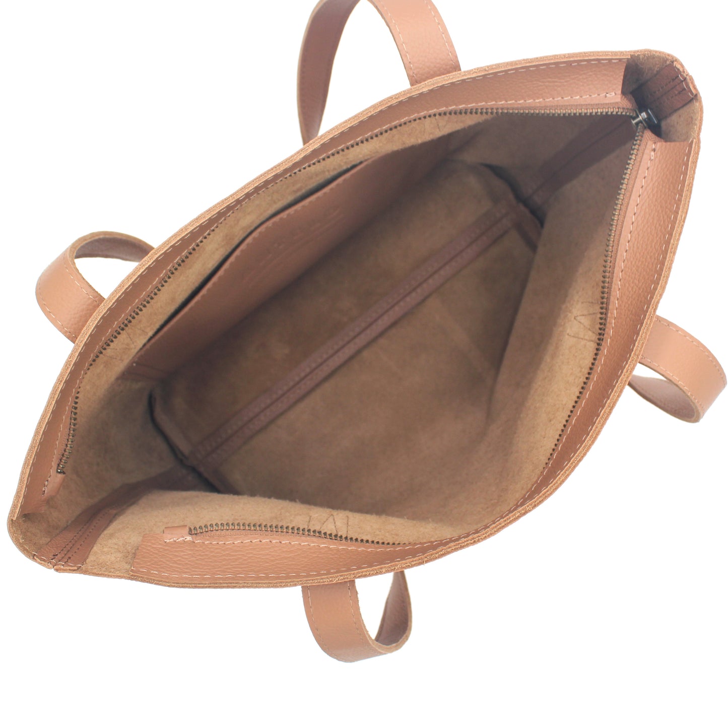 Emmy unlined Leather Tote with Zip