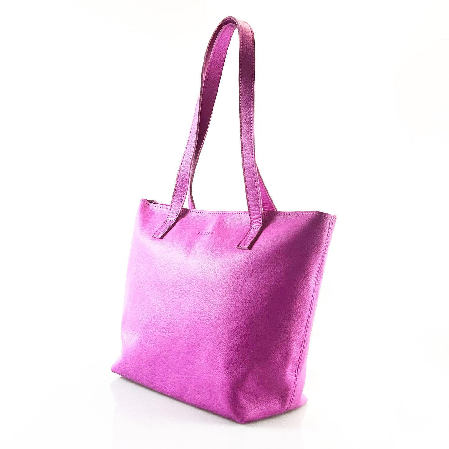 Emmy unlined Leather Tote with Zip