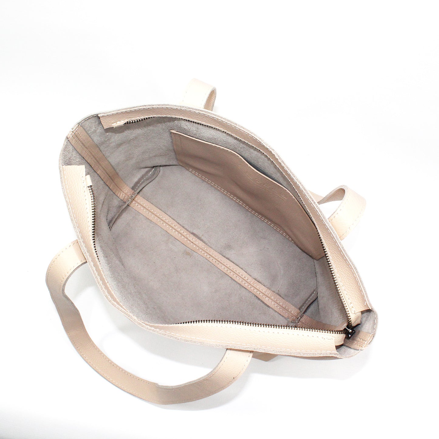 Emmy unlined Leather Tote with Zip