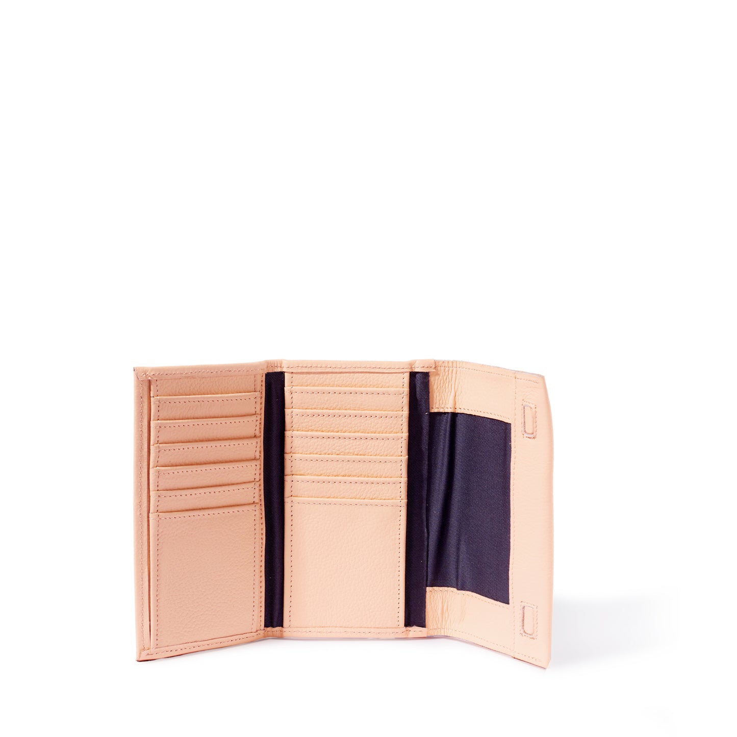 Evie Three-Quarter Leather Trifold Wallet - CLEARANCE