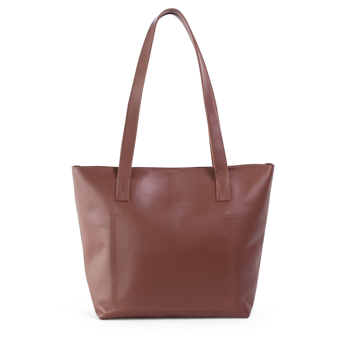 Emmy unlined Leather Tote with Zip