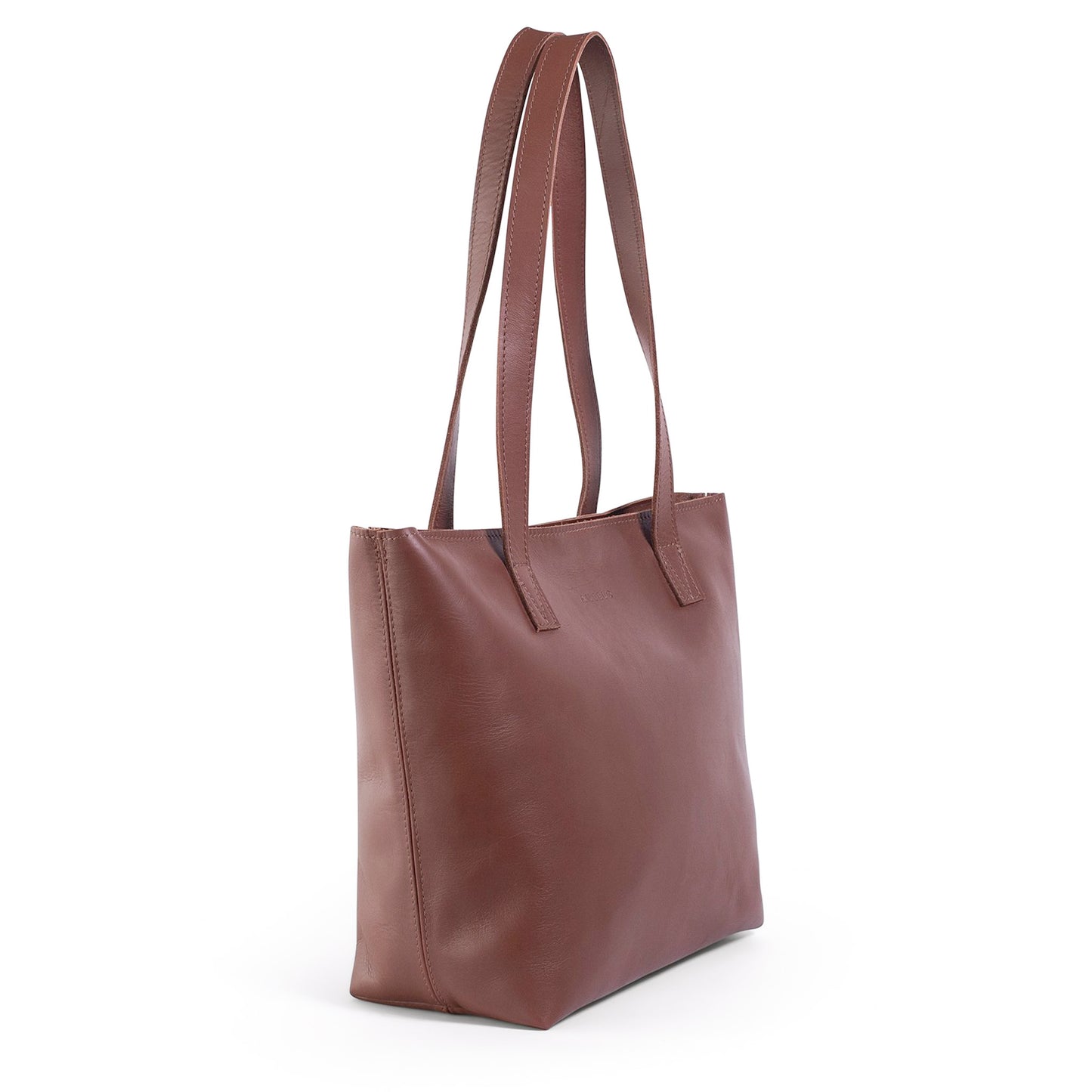 Emmy unlined Leather Tote with Zip