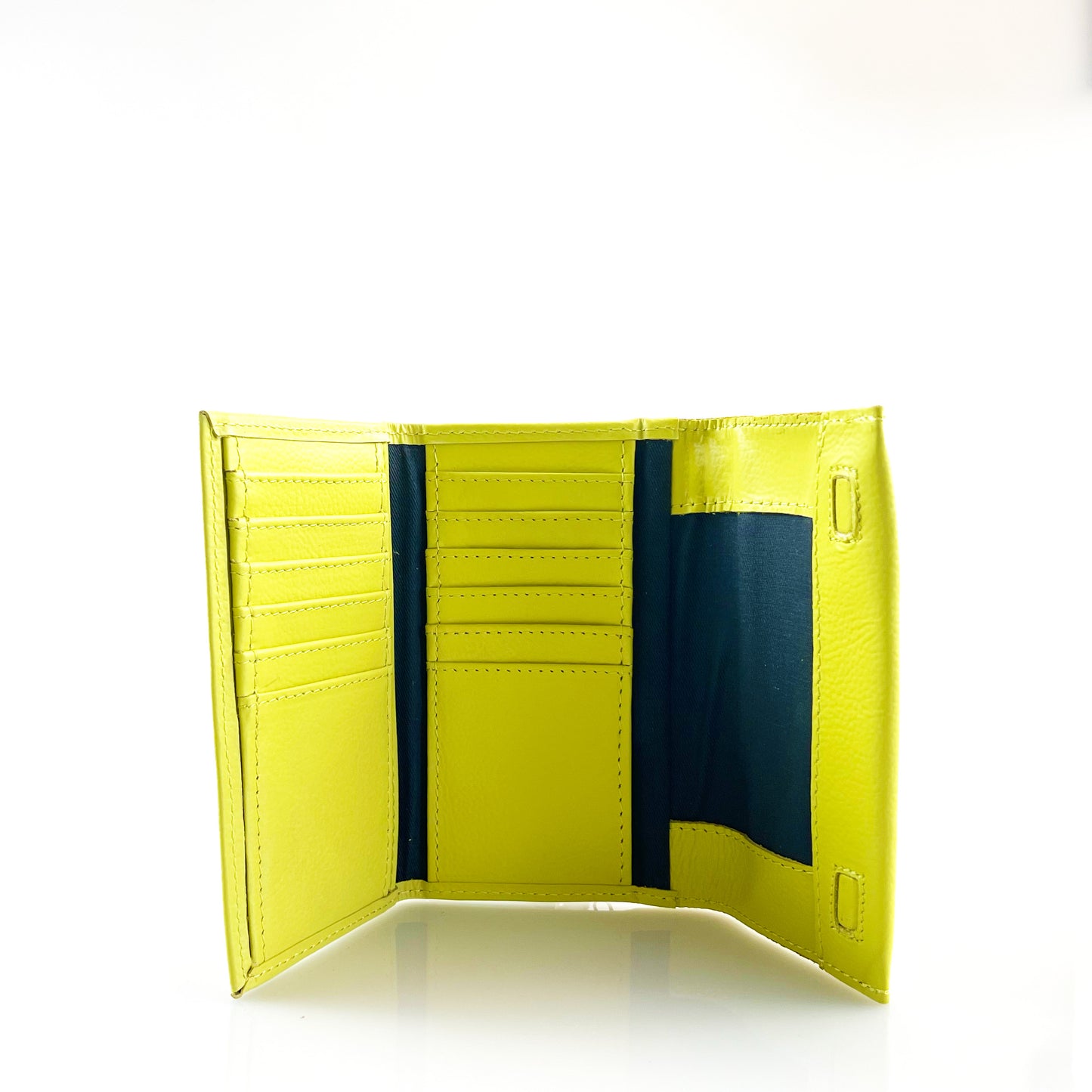 Evie Three-Quarter Leather Trifold Wallet
