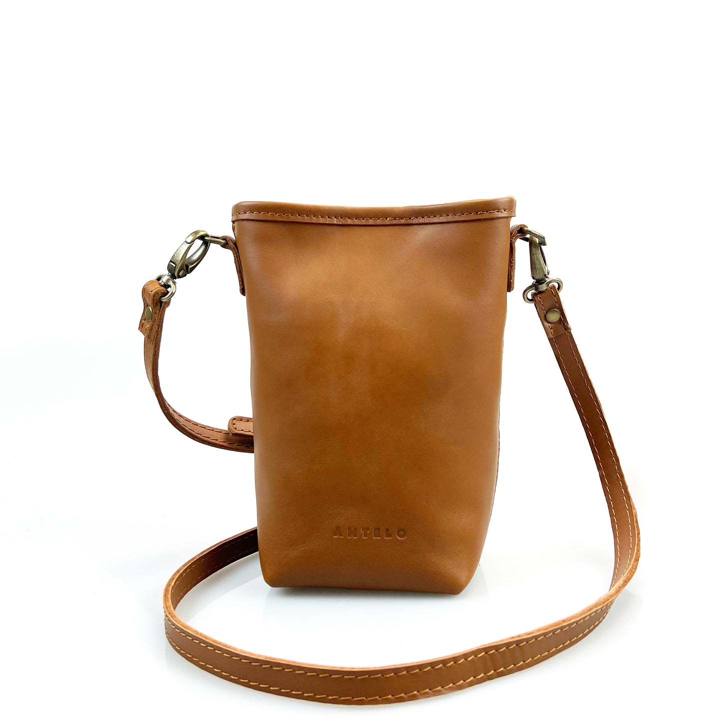 Suede Mini Bucket Leather Phone Crossbody