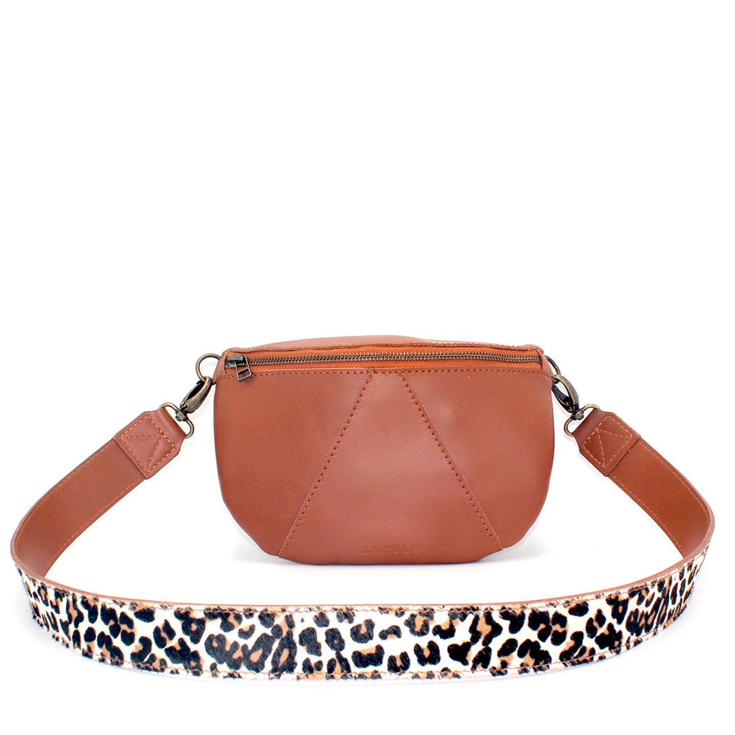 Ruby Eclipse leather crossbody with Wild leather strap