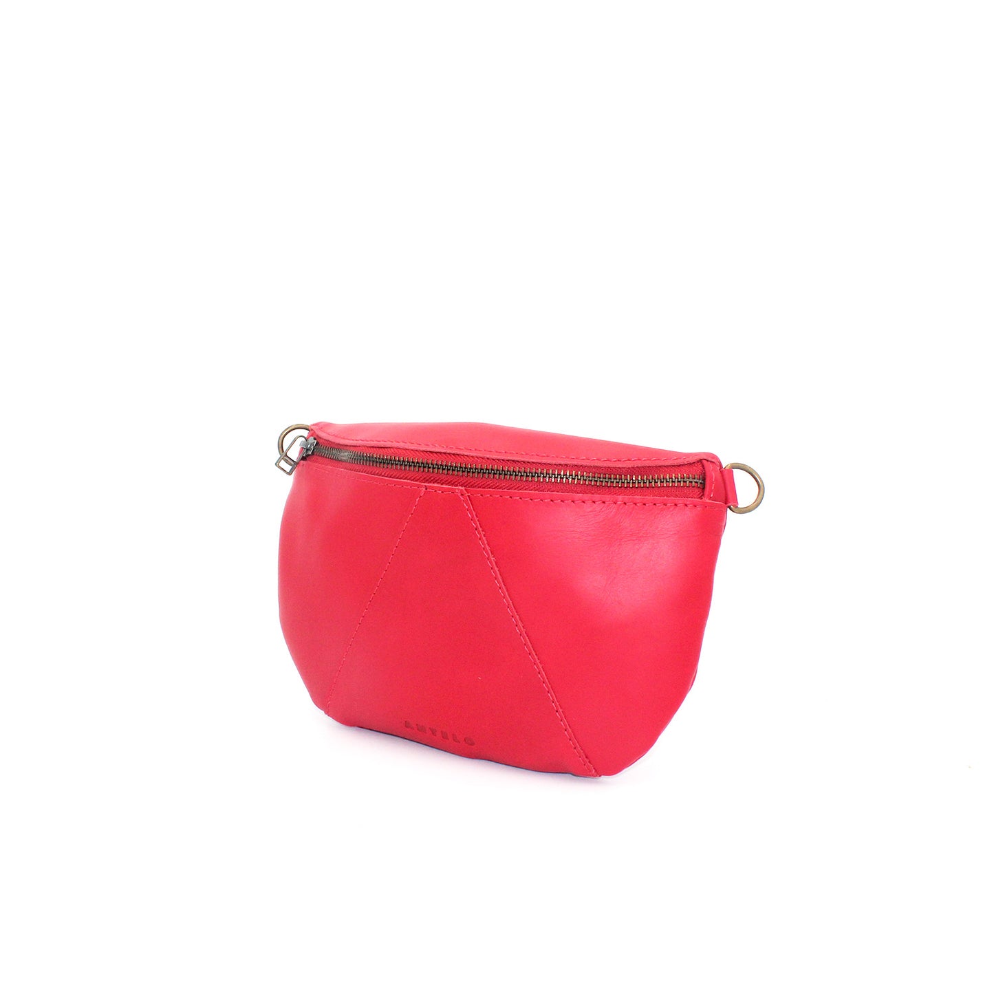 Ruby Elipse leather crossbody with Sunny Bloom Leather Strap - LAST OF KIND