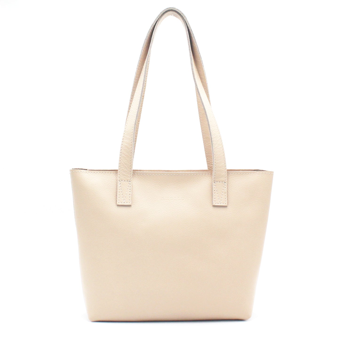 Milly Unlined Midi Leather Tote with Zip