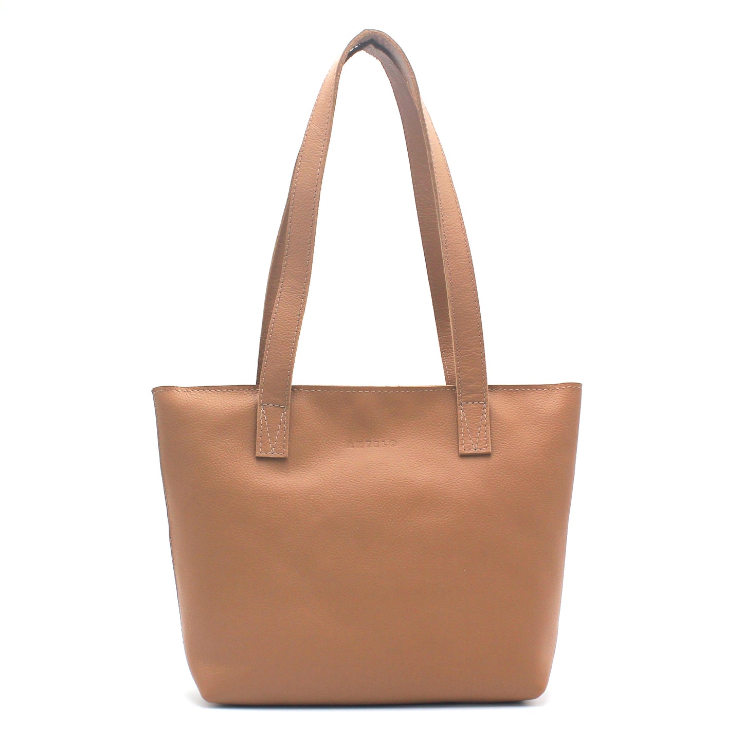 Milly Unlined Midi Leather Tote with Zip