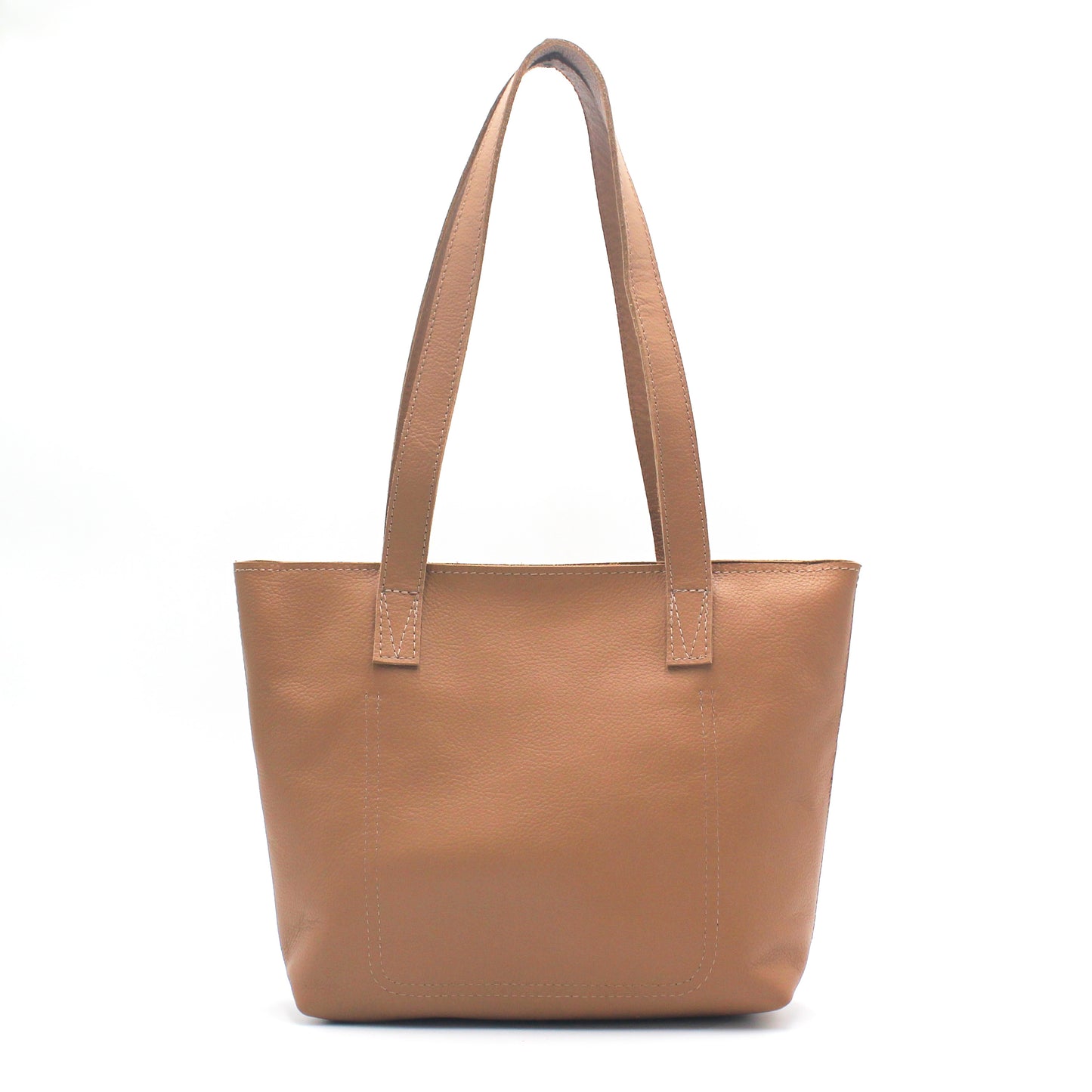 Milly Unlined Midi Leather Tote with Zip