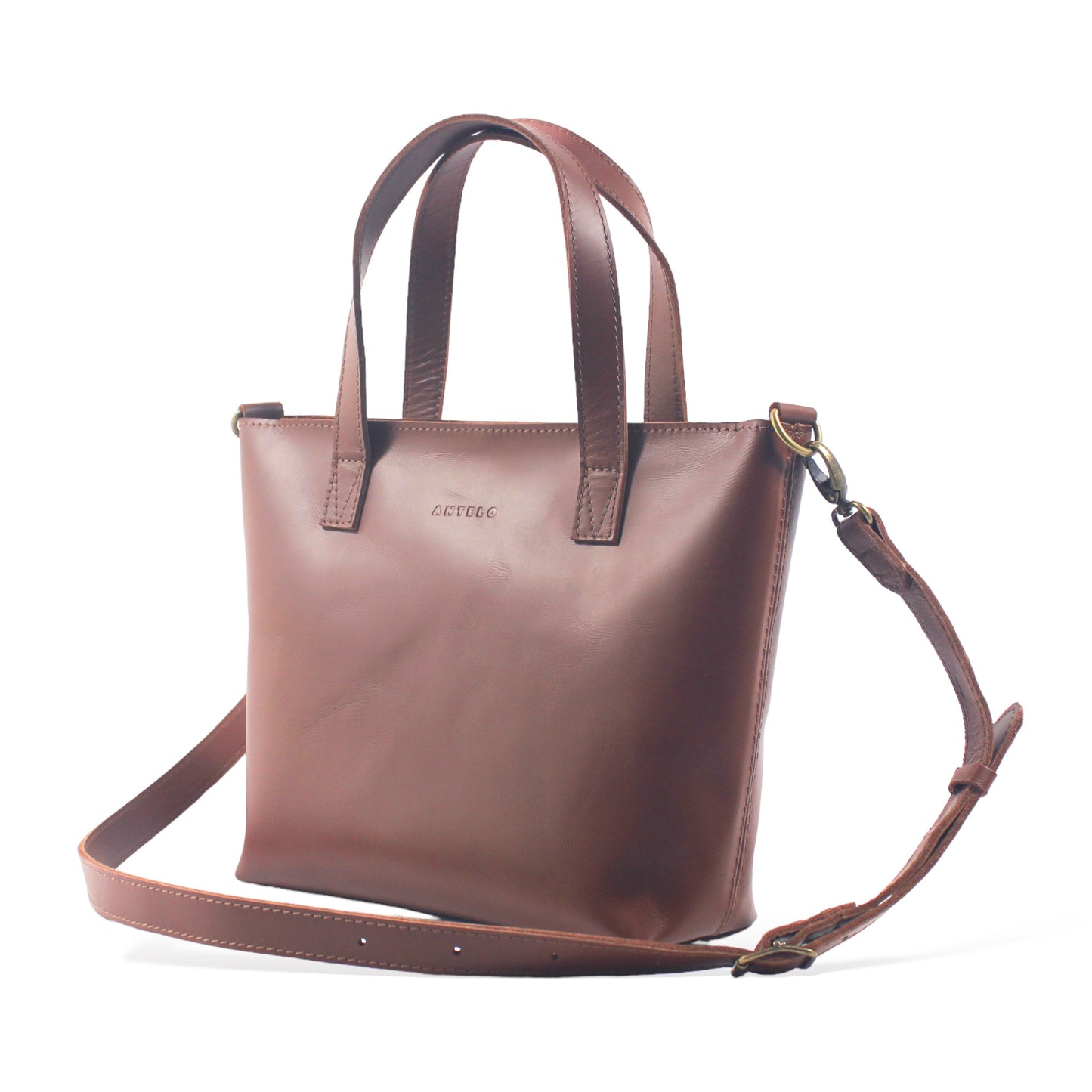 Katie leather midi tote crossbody