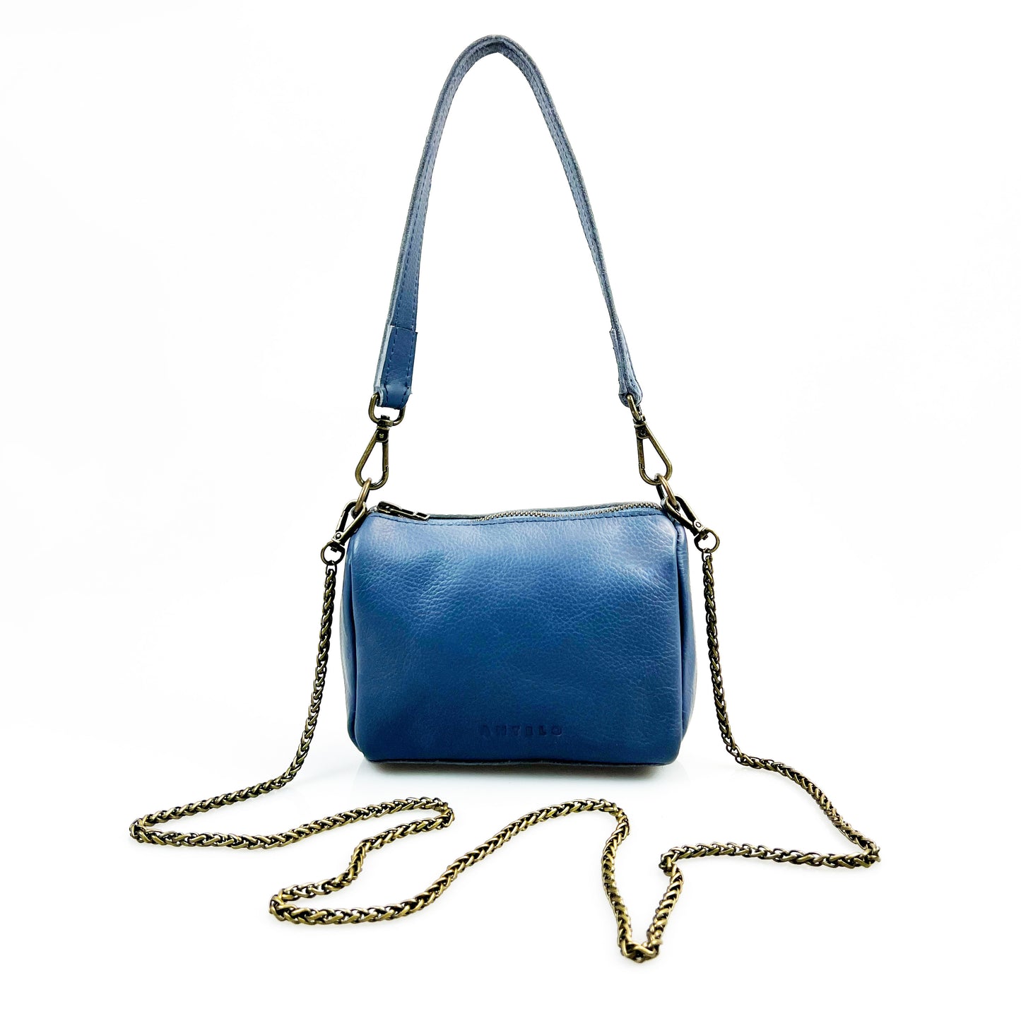 Miley Leather Micro Duffel with Chain Sling
