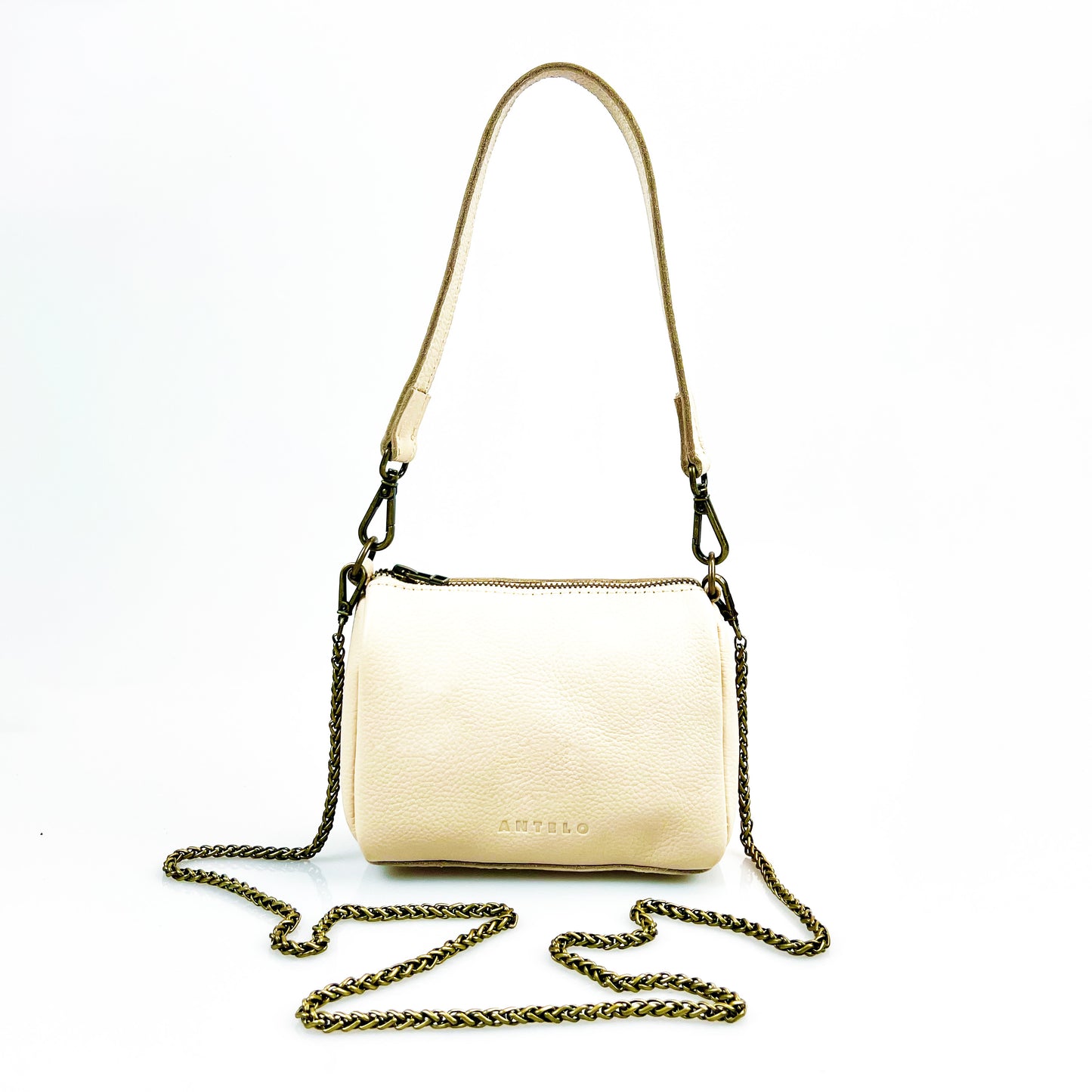 Miley Leather Micro Duffel with Chain Sling