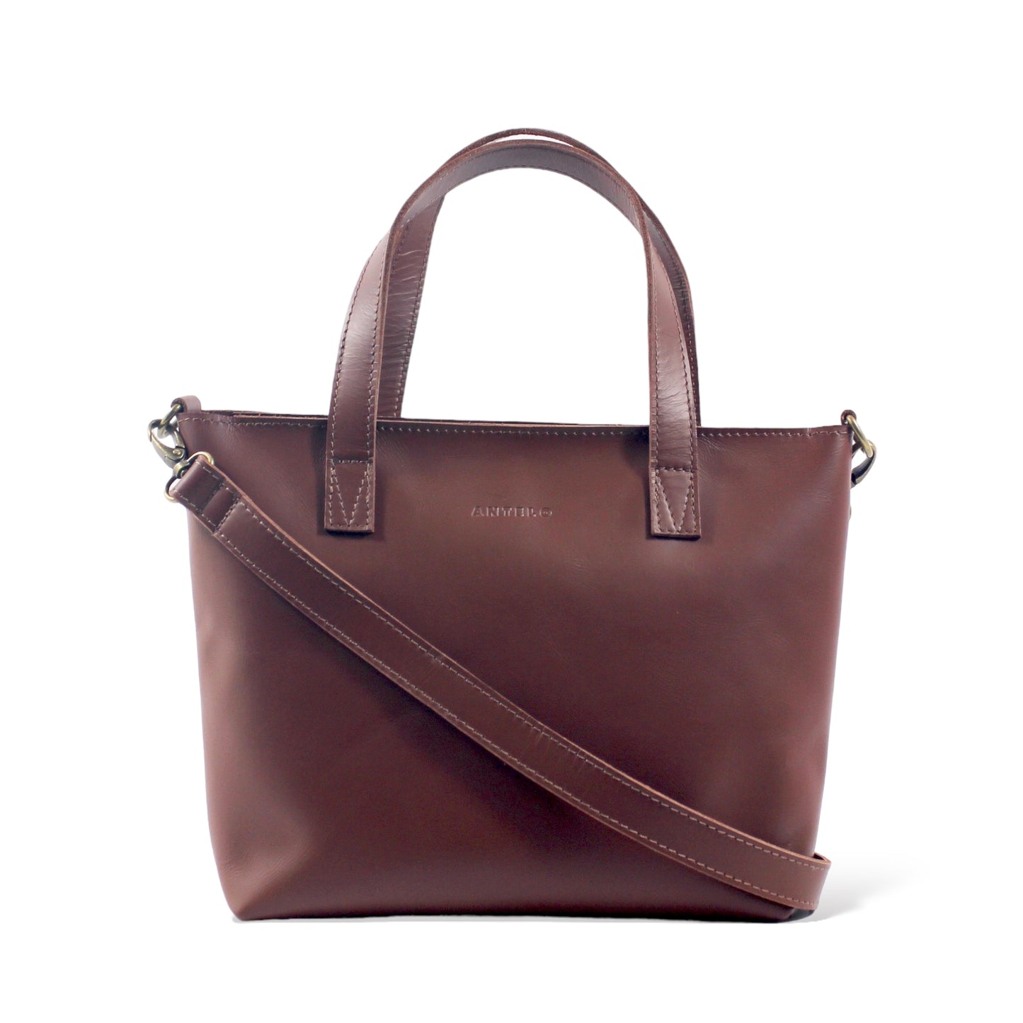 Katie leather midi tote crossbody