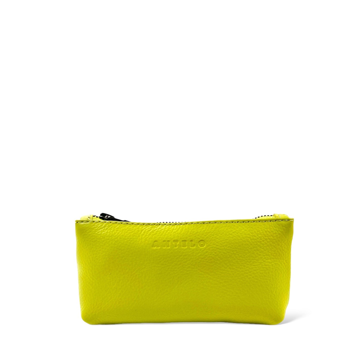 Sofia leather zip pouch