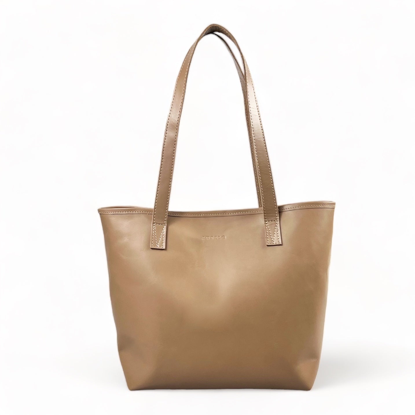 Selena unlined Leather Open Top Tote