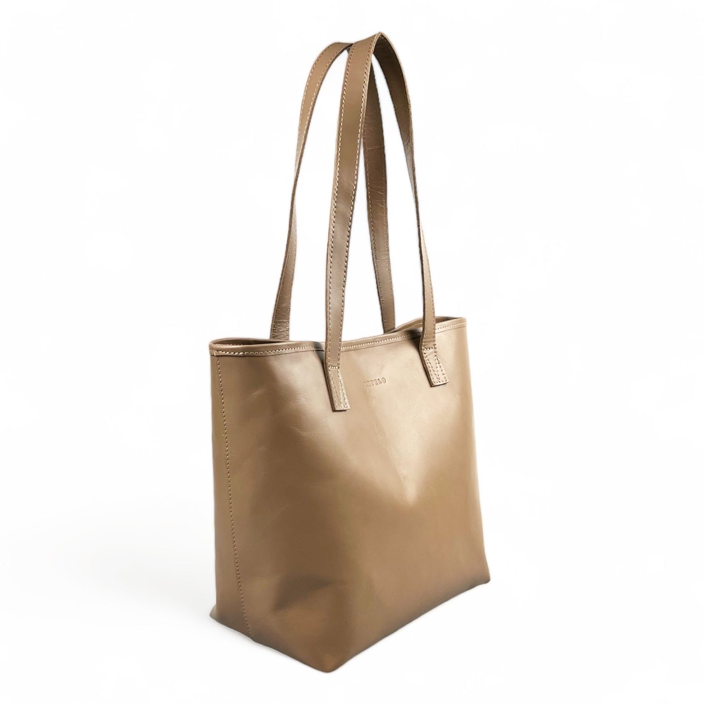Selena unlined Leather Open Top Tote