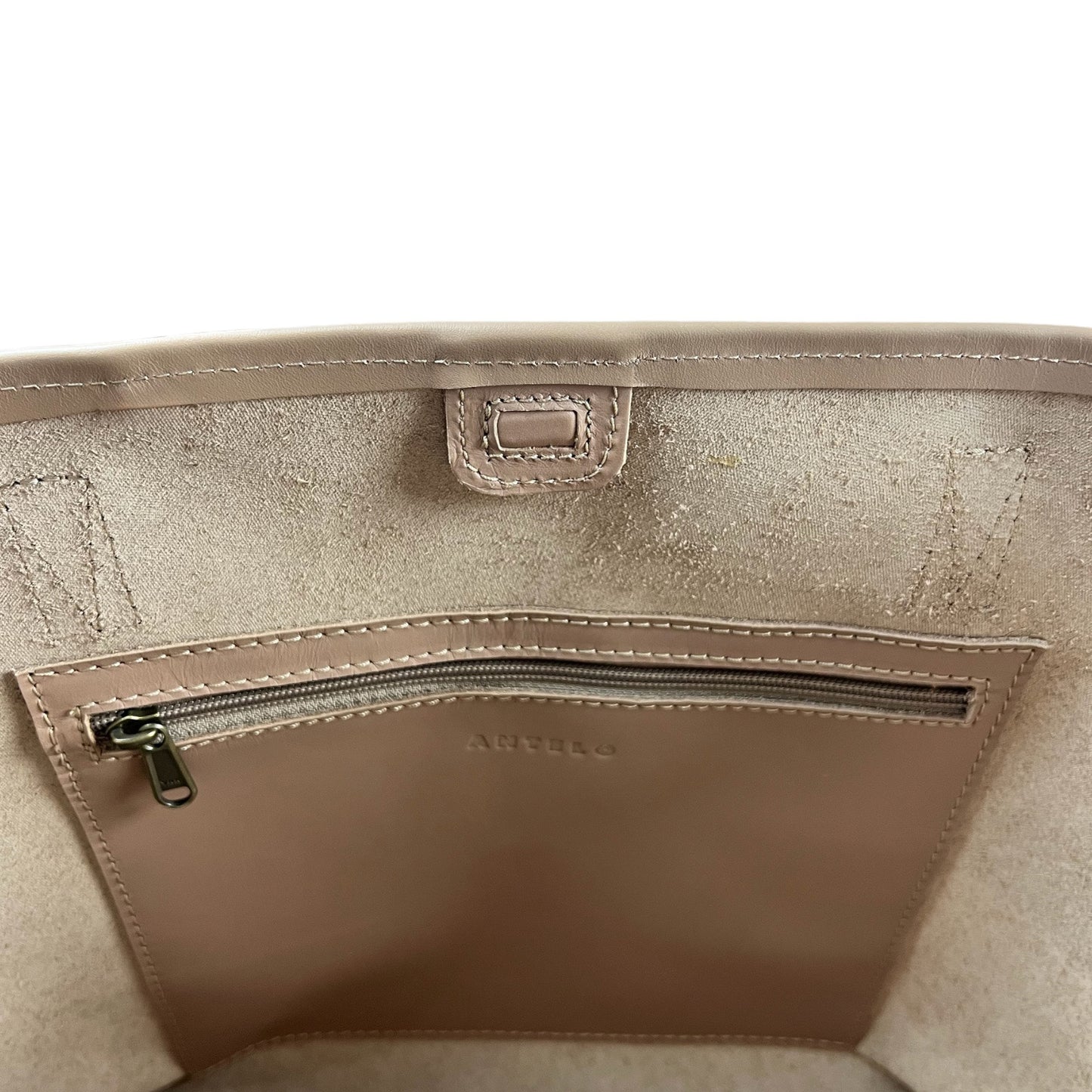 Selena unlined Leather Open Top Tote