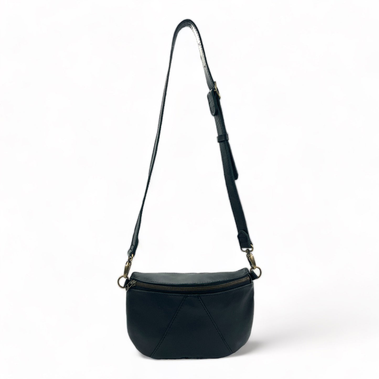 Antelo Moonbag Ruby Classic leather adjustable moon-bag crossbody