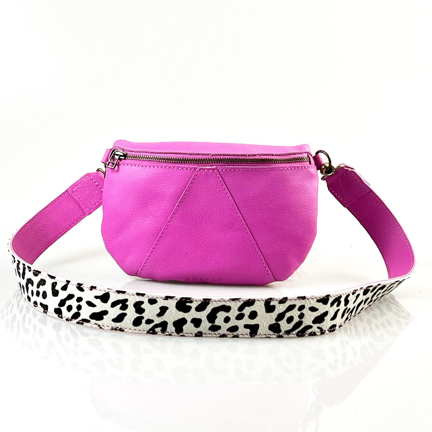 Ruby Eclipse leather crossbody with Wild leather strap