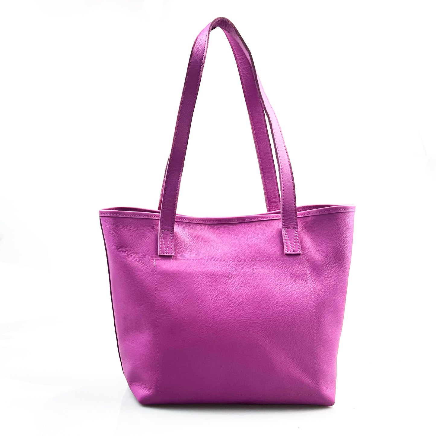 Selena unlined Leather Open Top Tote