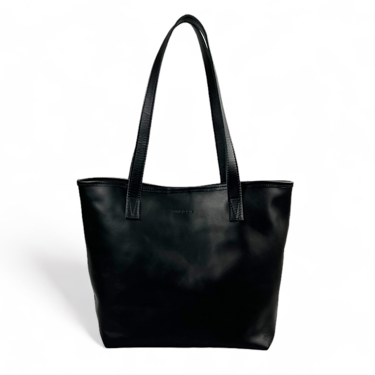 Selena unlined Leather Open Top Tote
