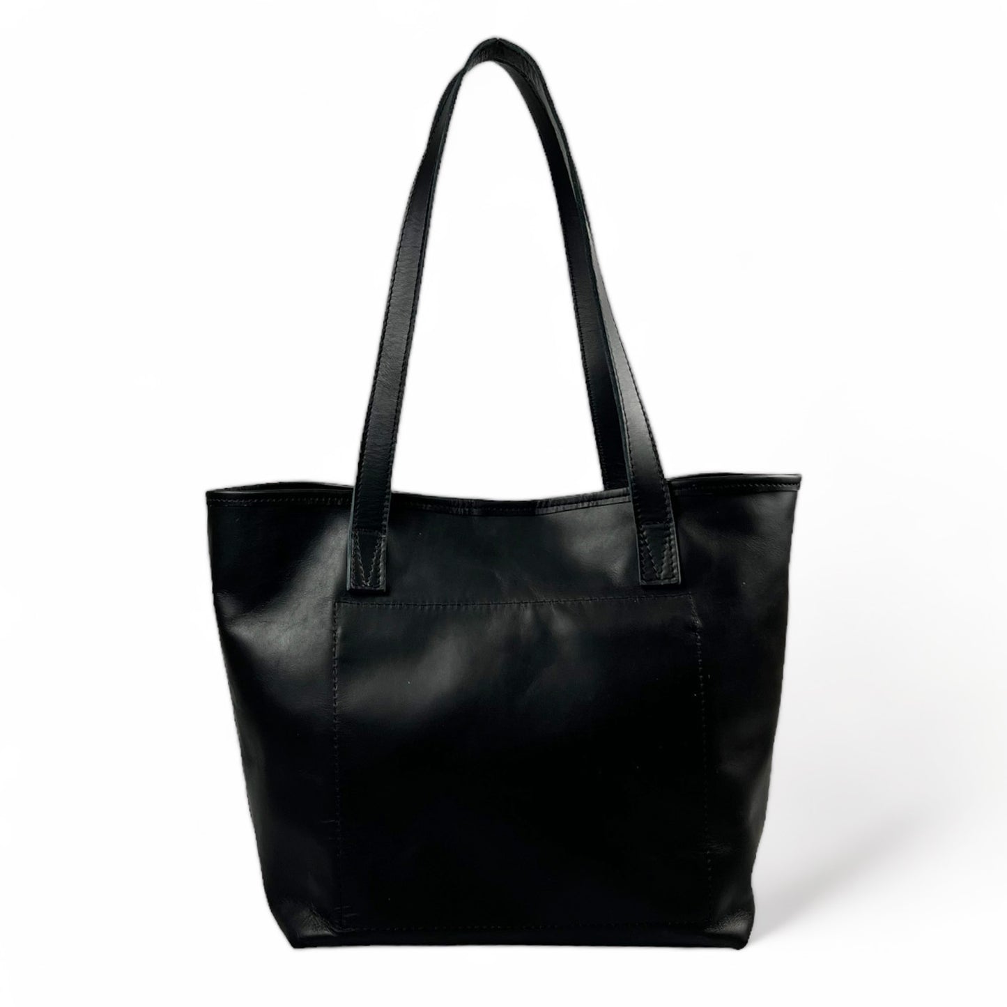 Selena unlined Leather Open Top Tote