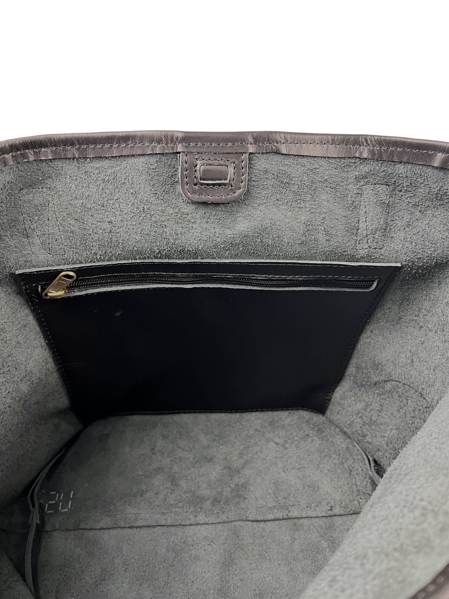 Selena unlined Leather Open Top Tote