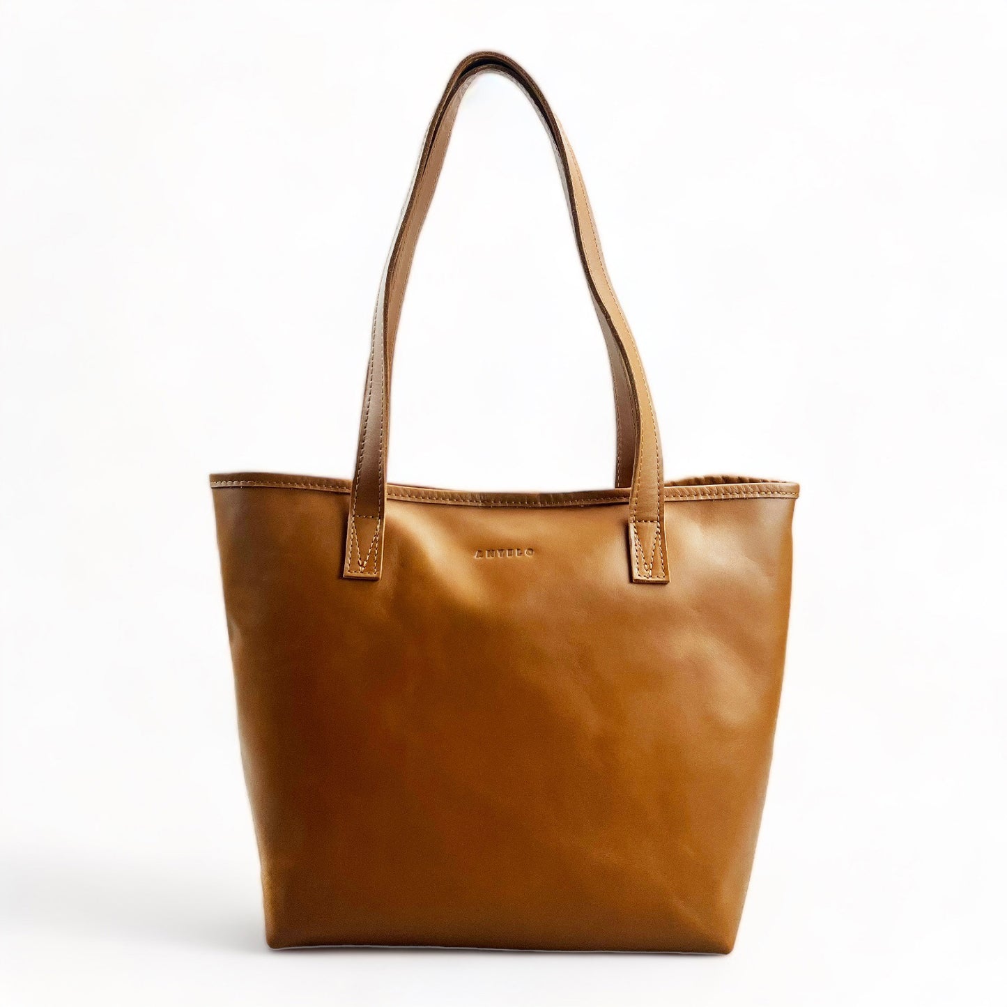 Selena unlined Leather Open Top Tote