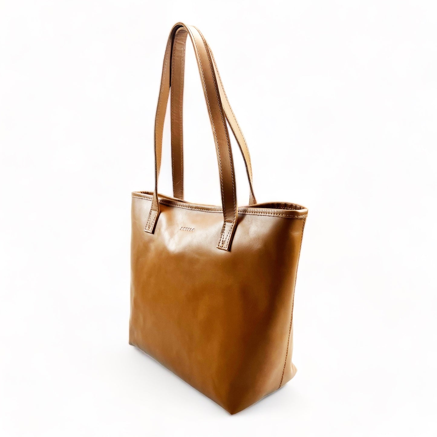 Selena unlined Leather Open Top Tote