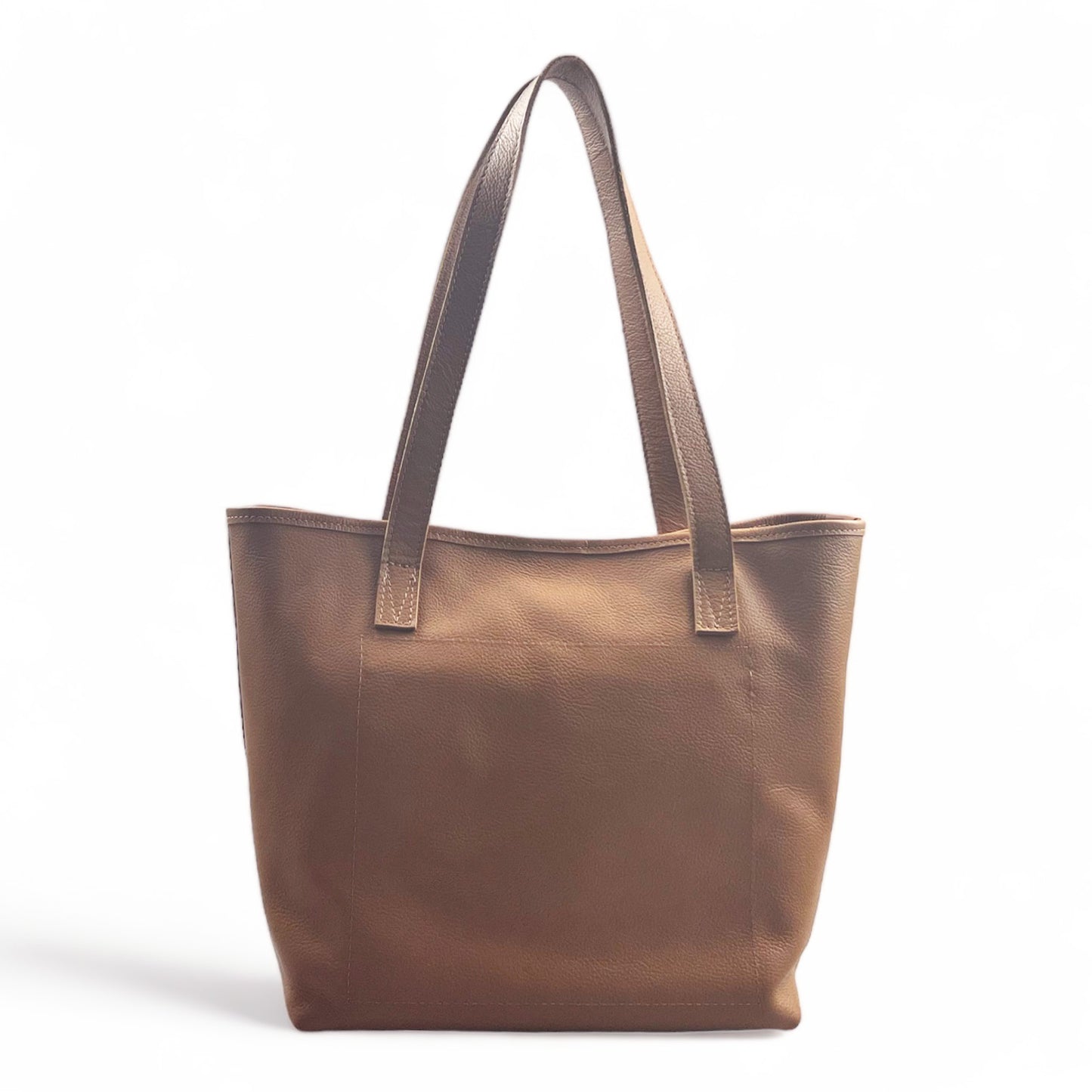 Selena unlined Leather Open Top Tote