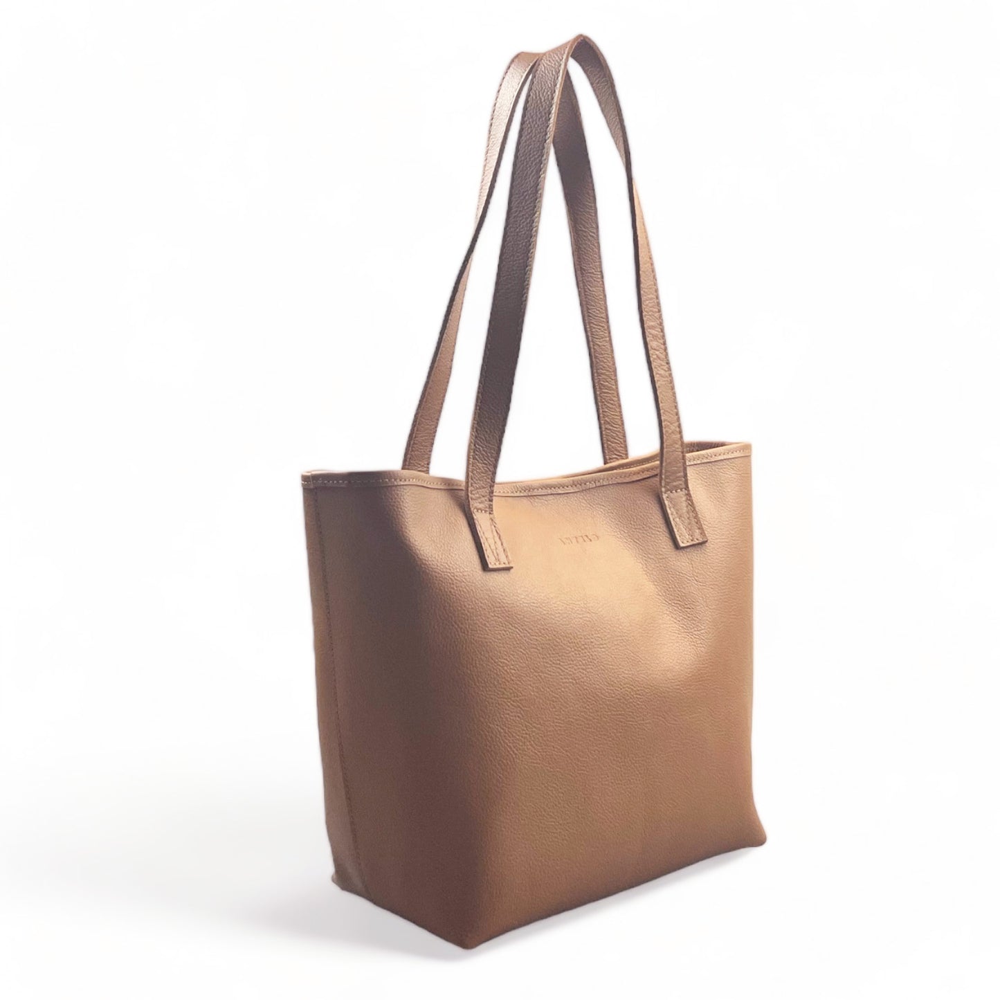 Selena unlined Leather Open Top Tote