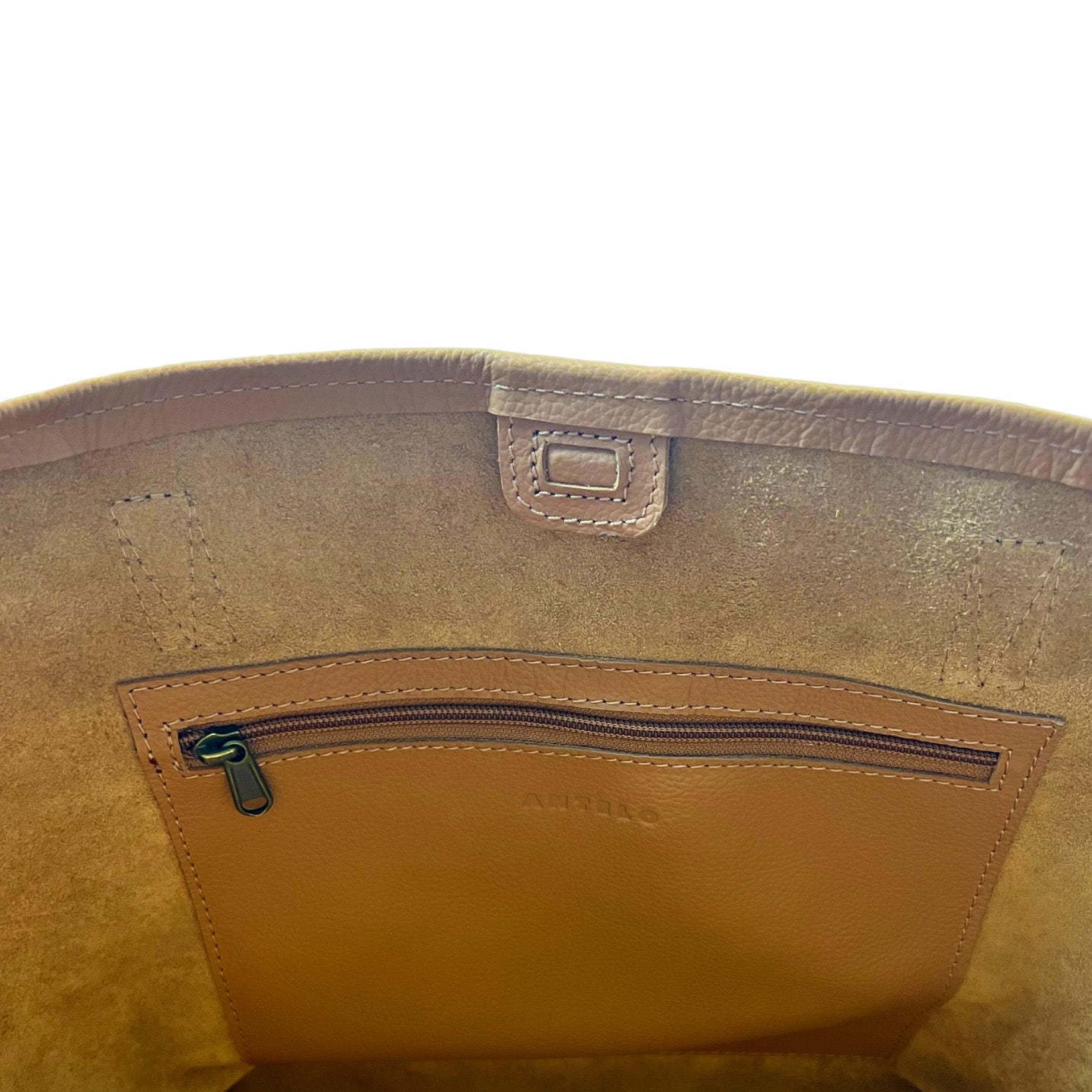 Selena unlined Leather Open Top Tote