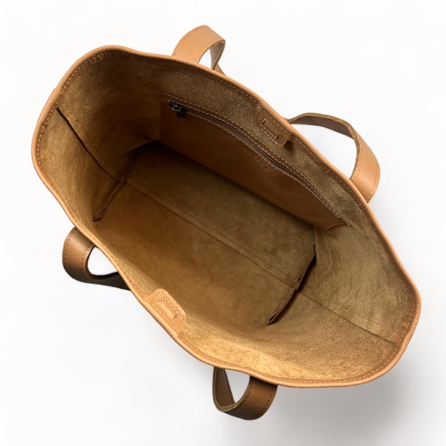 Selena unlined Leather Open Top Tote