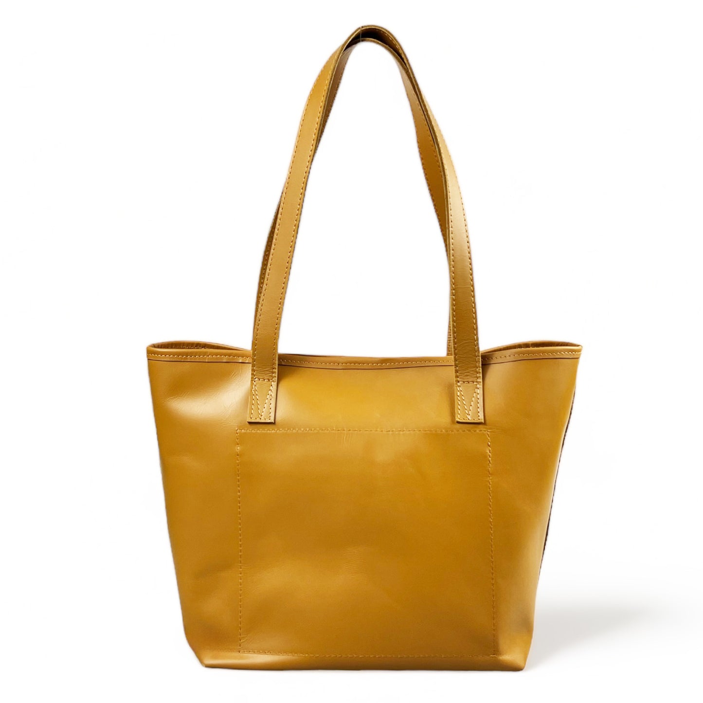 Selena unlined Leather Open Top Tote