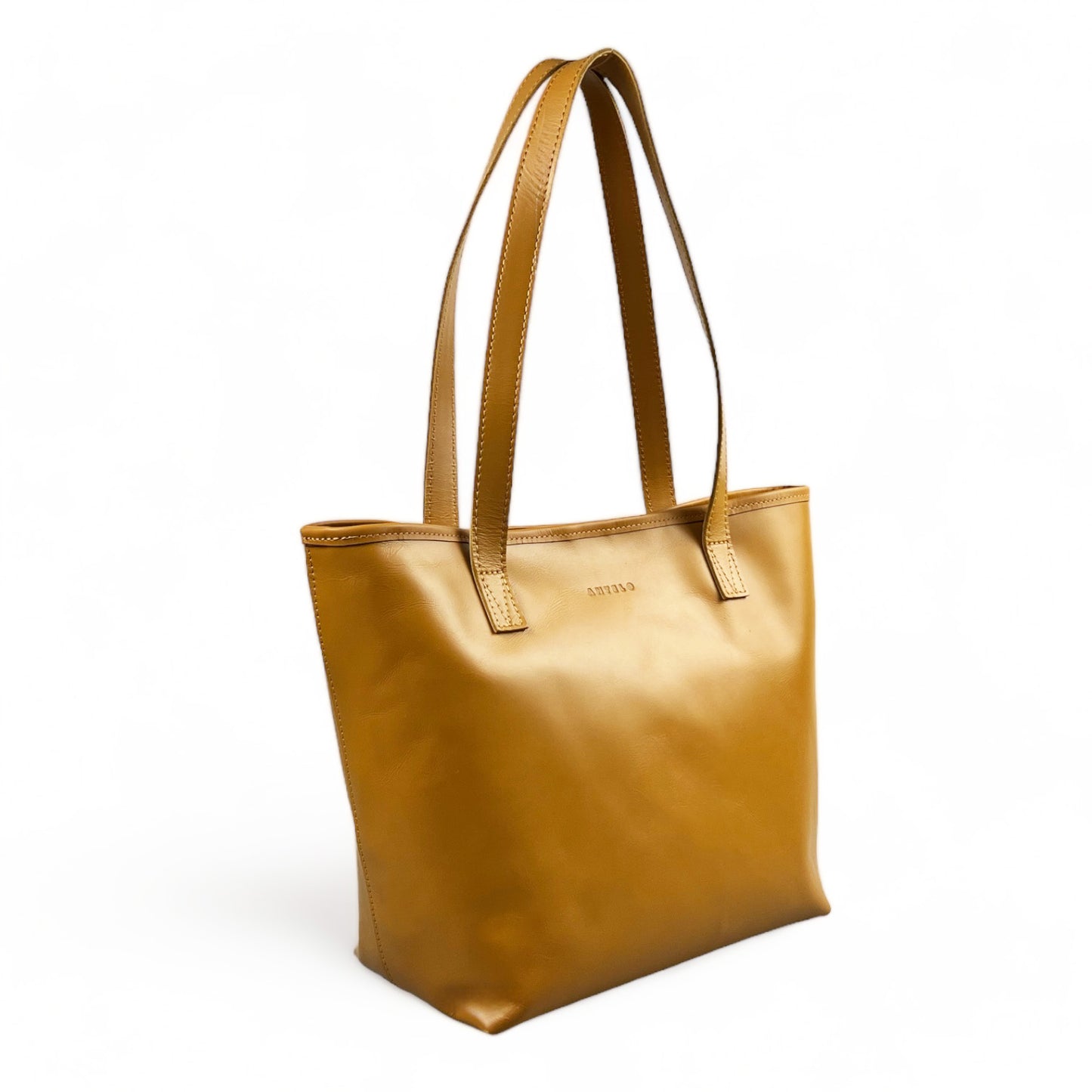 Selena unlined Leather Open Top Tote