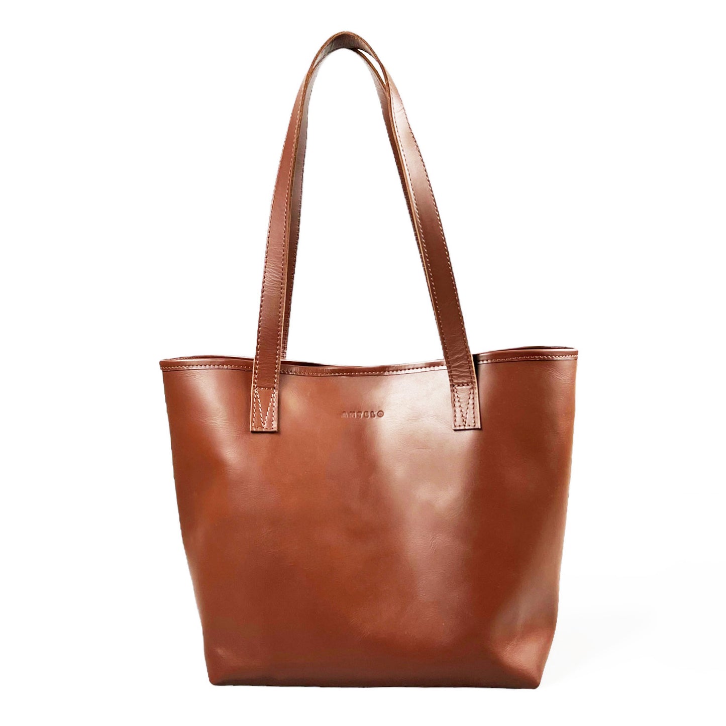 Selena unlined Leather Open Top Tote