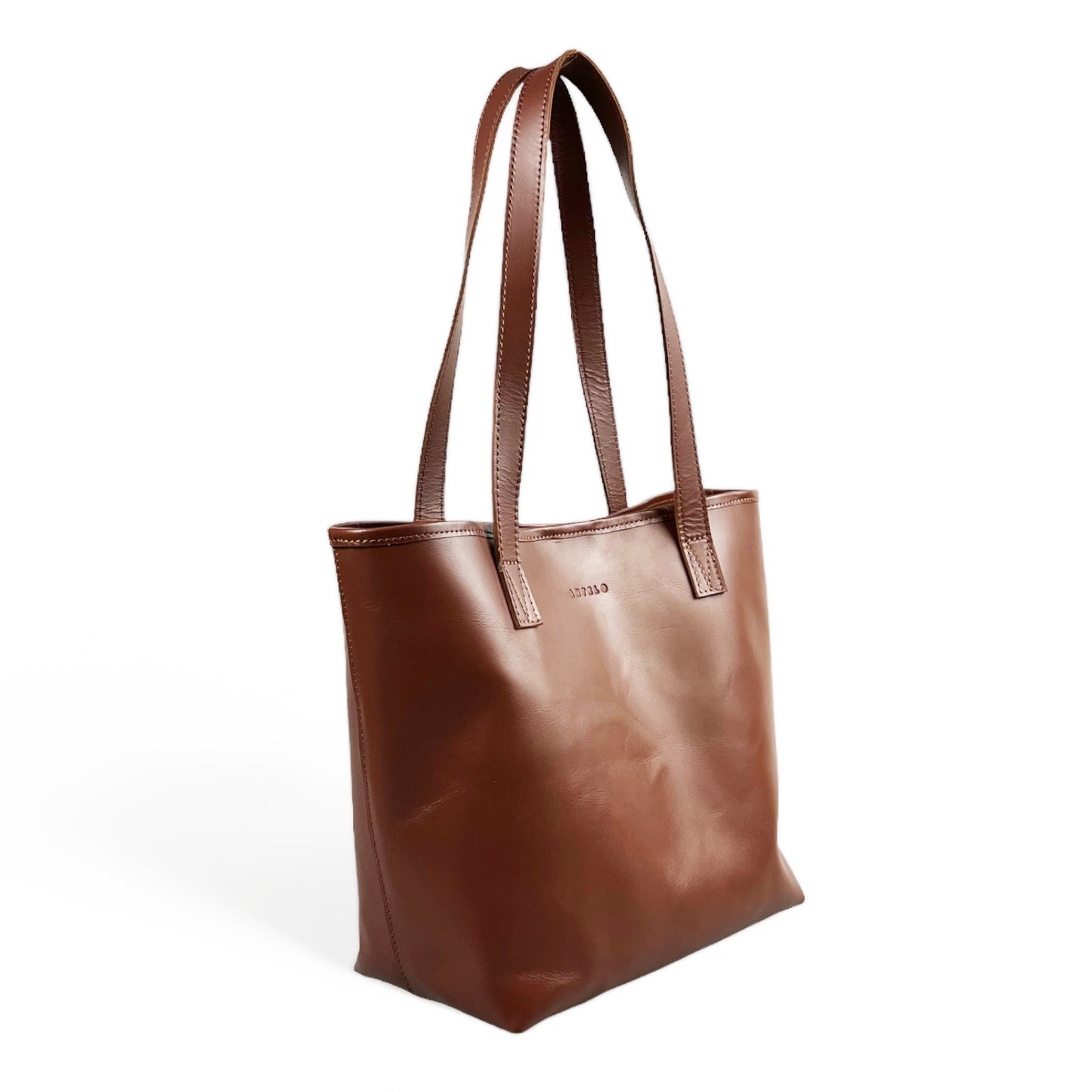 Selena unlined Leather Open Top Tote