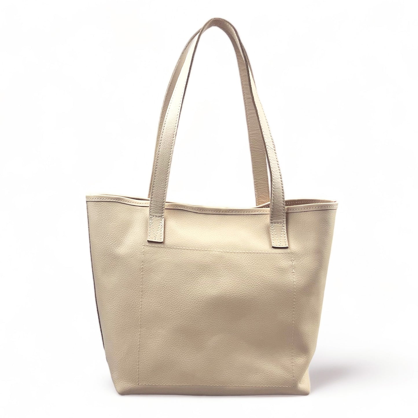 Selena unlined Leather Open Top Tote